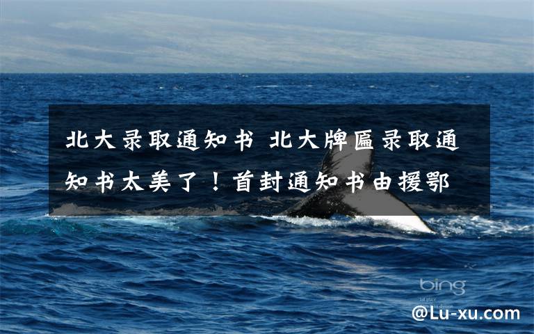 北大录取通知书 北大牌匾录取通知书太美了！首封通知书由援鄂医护送给湖北考生
