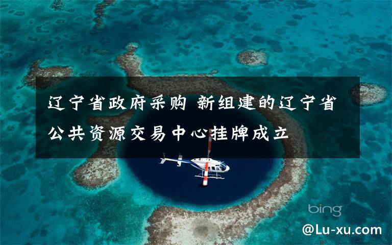 辽宁省政府采购 新组建的辽宁省公共资源交易中心挂牌成立
