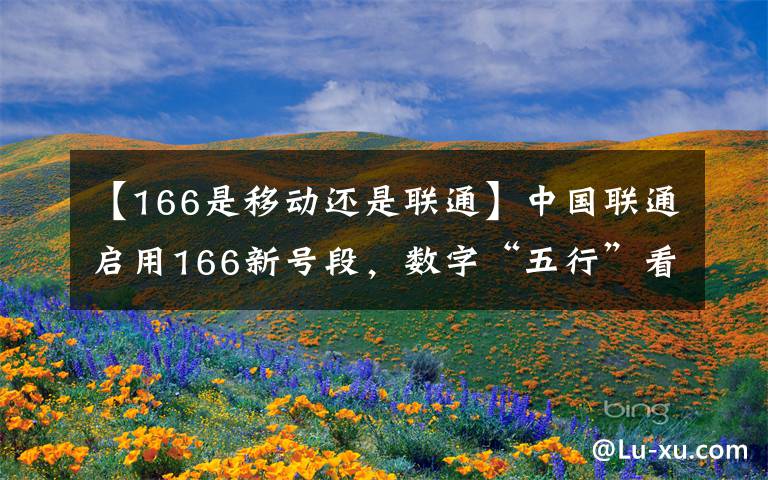 【166是移动还是联通】中国联通启用166新号段，数字“五行”看昂贵抢手号码吉凶