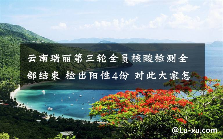 云南瑞丽第三轮全员核酸检测全部结束 检出阳性4份 对此大家怎么看？