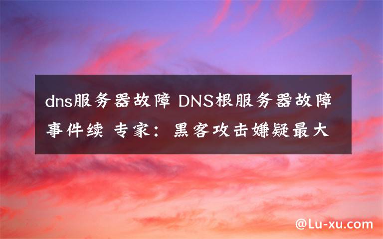dns服务器故障 DNS根服务器故障事件续 专家：黑客攻击嫌疑最大