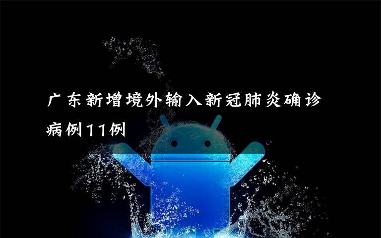 广东新增境外输入新冠肺炎确诊病例11例