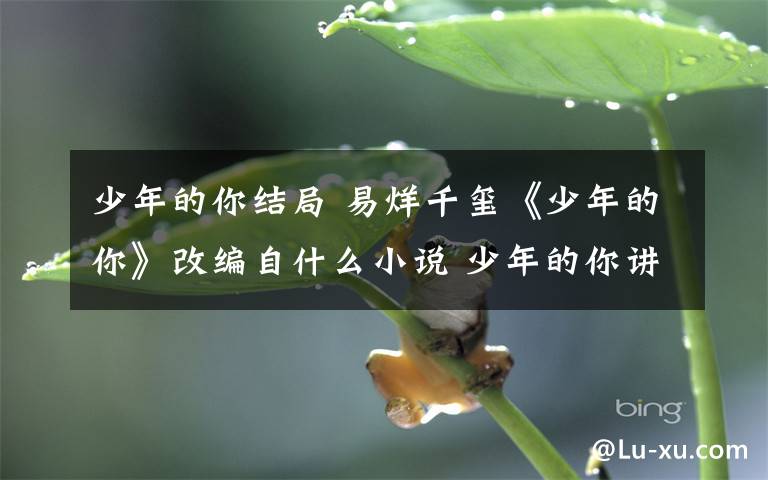 少年的你结局 易烊千玺《少年的你》改编自什么小说 少年的你讲的什么故事结局怎样