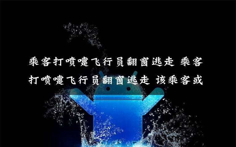 乘客打喷嚏飞行员翻窗逃走 乘客打喷嚏飞行员翻窗逃走 该乘客或是新冠肺炎感染者？