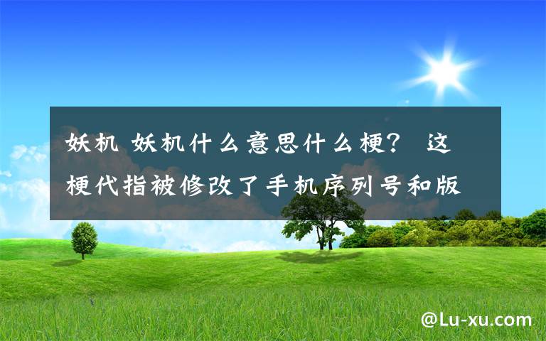 妖机 妖机什么意思什么梗？ 这梗代指被修改了手机序列号和版本号的手机