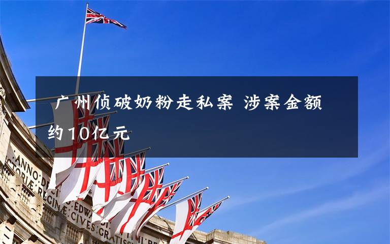  广州侦破奶粉走私案 涉案金额约10亿元
