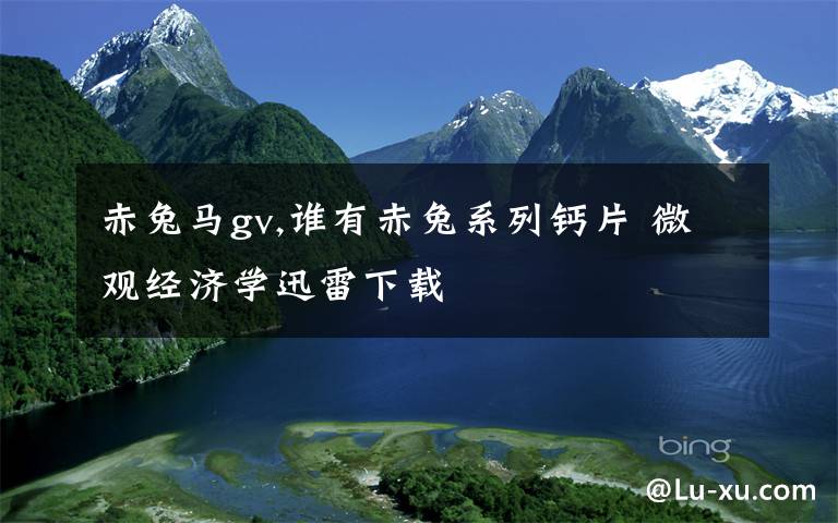 赤兔马gv,谁有赤兔系列钙片 微观经济学迅雷下载