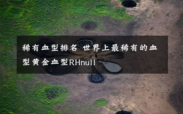 稀有血型排名 世界上最稀有的血型黄金血型RHnull