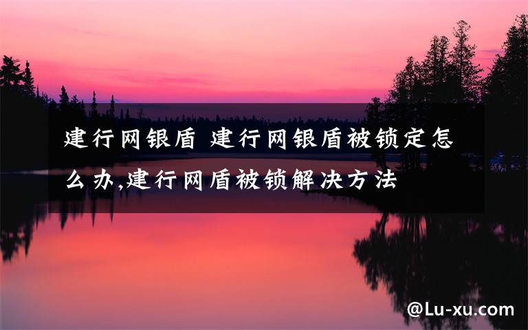 建行网银盾 建行网银盾被锁定怎么办,建行网盾被锁解决方法