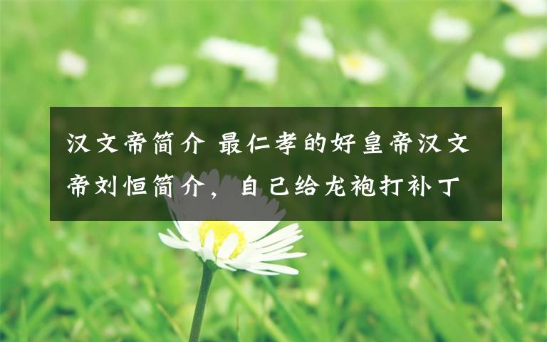 汉文帝简介 最仁孝的好皇帝汉文帝刘恒简介，自己给龙袍打补丁