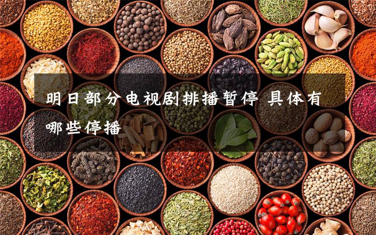 明日部分电视剧排播暂停 具体有哪些停播