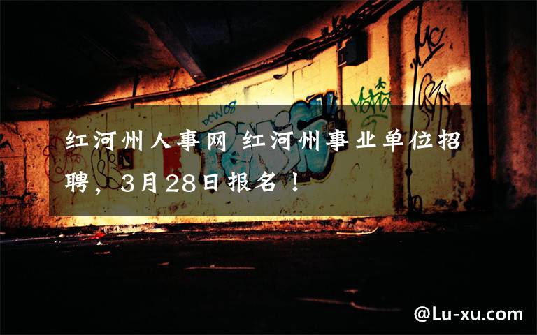 红河州人事网 红河州事业单位招聘，3月28日报名！