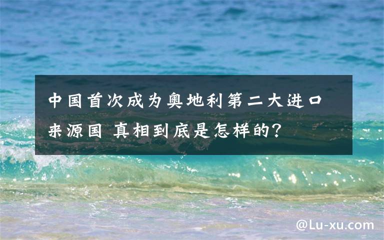 中国首次成为奥地利第二大进口来源国 真相到底是怎样的？