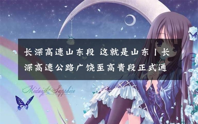 长深高速山东段 这就是山东丨长深高速公路广饶至高青段正式通车