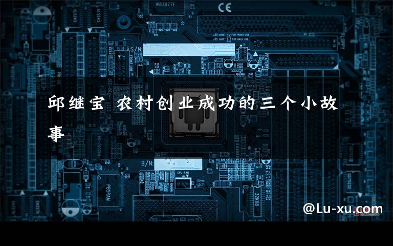 邱继宝 农村创业成功的三个小故事