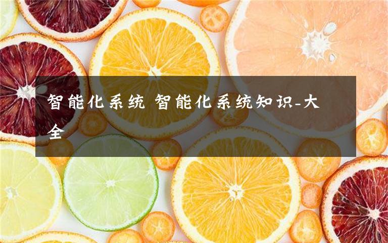 智能化系统 智能化系统知识-大全
