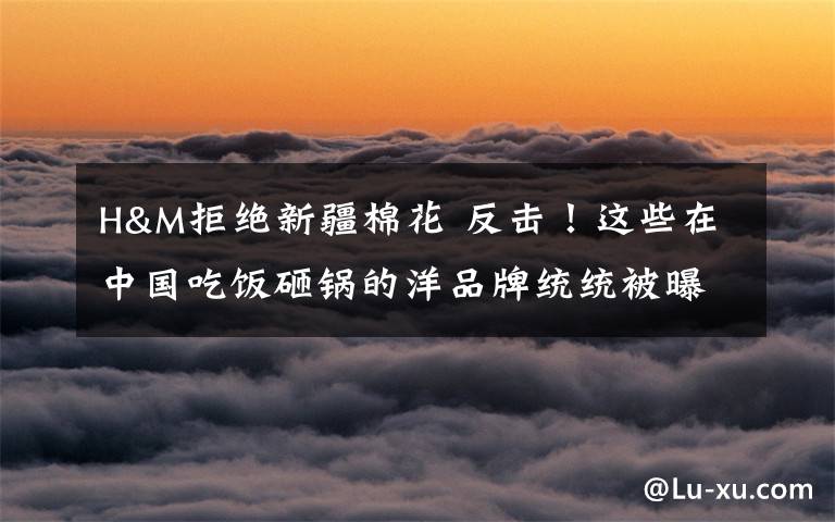 H&M拒绝新疆棉花 反击！这些在中国吃饭砸锅的洋品牌统统被曝光