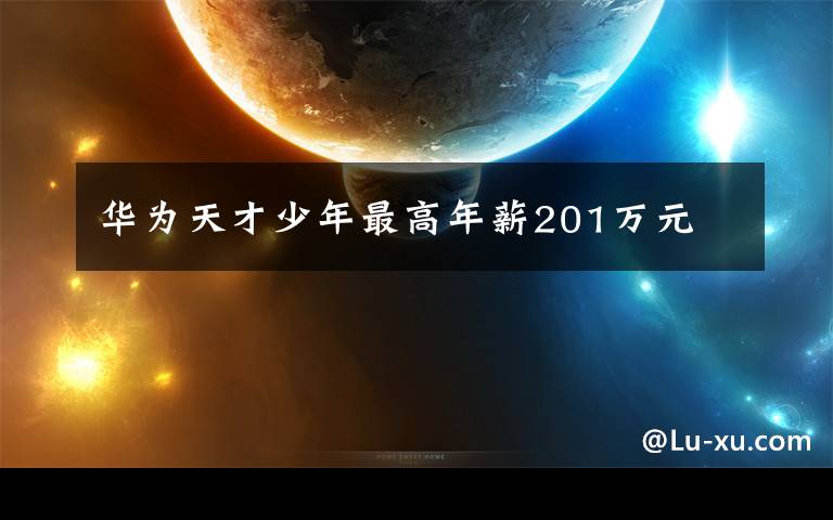 华为天才少年最高年薪201万元
