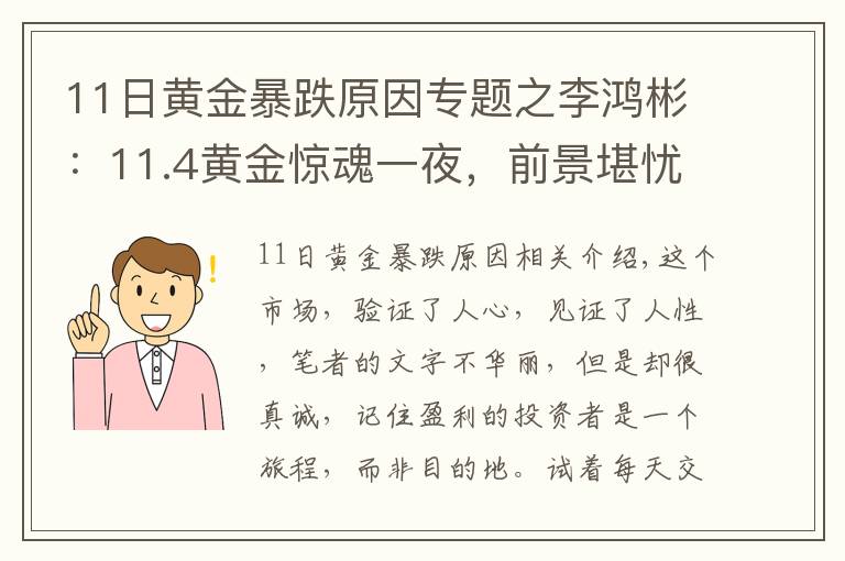 11日黄金暴跌原因专题之李鸿彬：11.4黄金惊魂一夜，前景堪忧！还会继续跌吗？