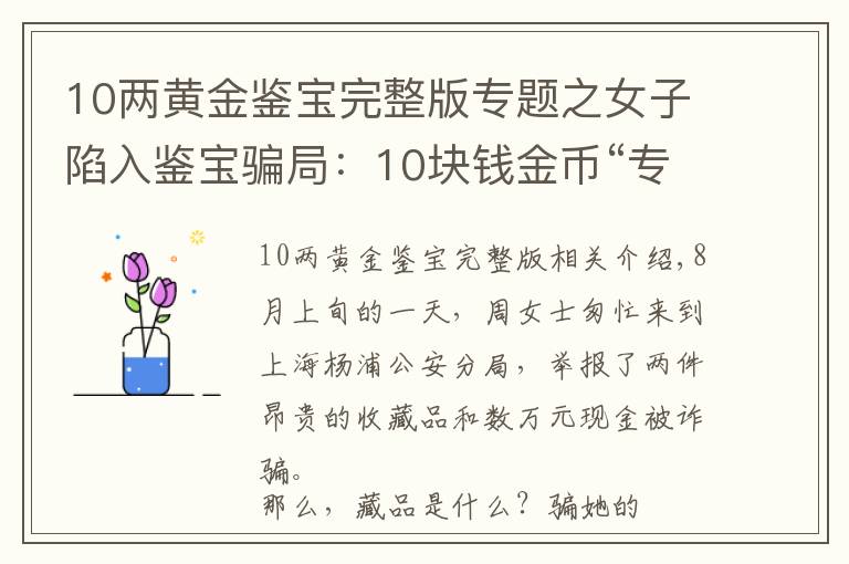 10两黄金鉴宝完整版专题之女子陷入鉴宝骗局：10块钱金币“专家”估价1100万