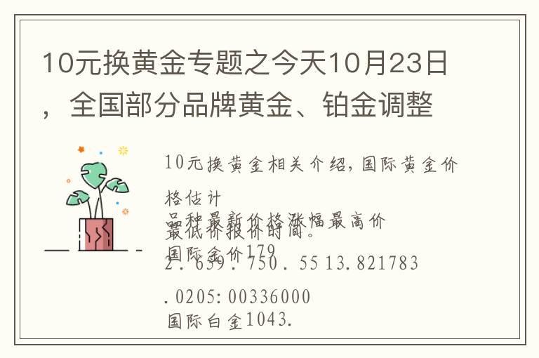 10元换黄金专题之今天10月23日，全国部分品牌黄金、铂金调整价格