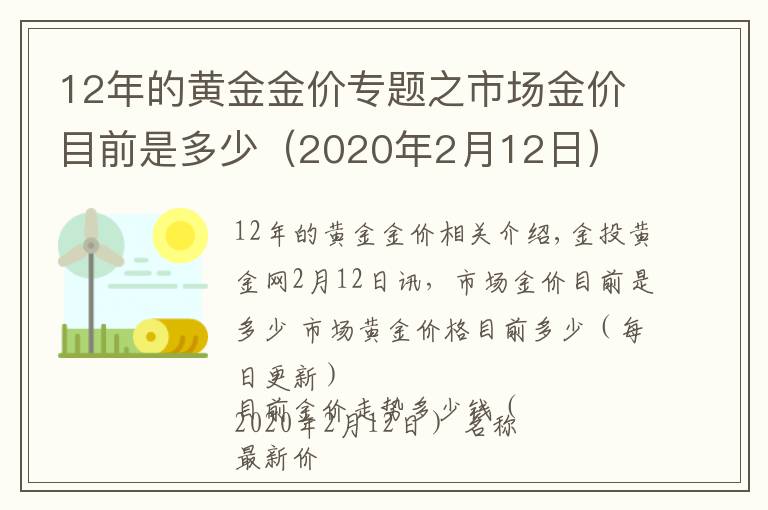 12年的黄金金价专题之市场金价目前是多少（2020年2月12日）