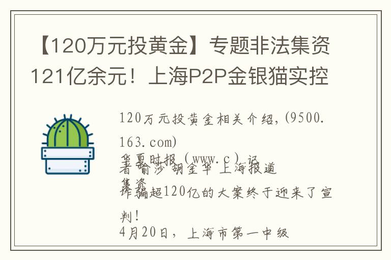 【120万元投黄金】专题非法集资121亿余元！上海P2P金银猫实控人被判无期，P2P存量风险如何处置？