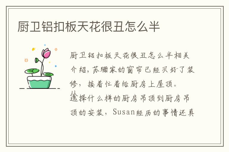 厨卫铝扣板天花很丑怎么半