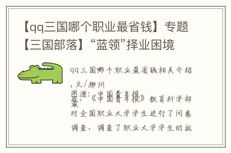 【qq三国哪个职业最省钱】专题【三国部落】“蓝领”择业困境，仅仅是学生不愿选择吗？