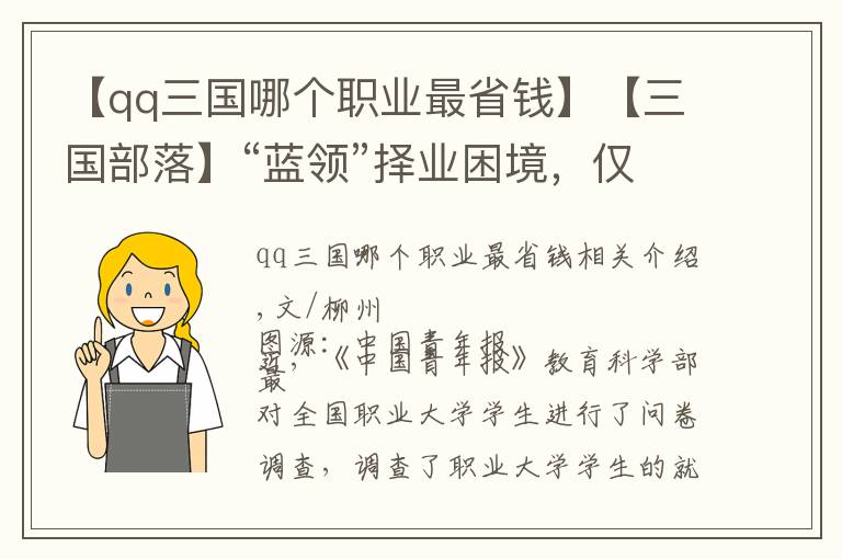 【qq三国哪个职业最省钱】【三国部落】“蓝领”择业困境，仅仅是学生不愿选择吗？