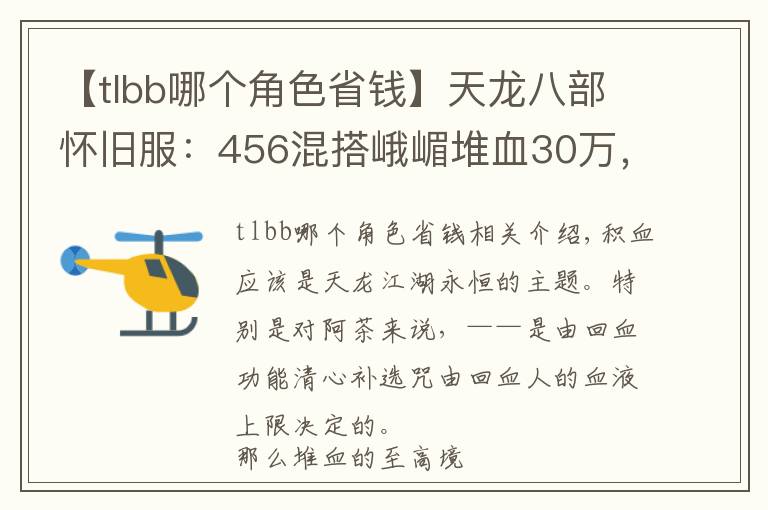 【tlbb哪个角色省钱】天龙八部怀旧服：456混搭峨嵋堆血30万，这样打造省钱又抗揍
