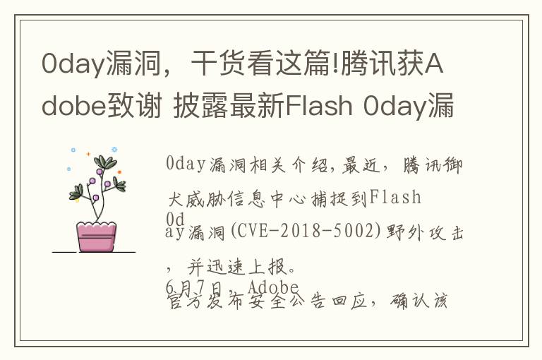 0day漏洞，干货看这篇!腾讯获Adobe致谢 披露最新Flash 0day漏洞利用原理