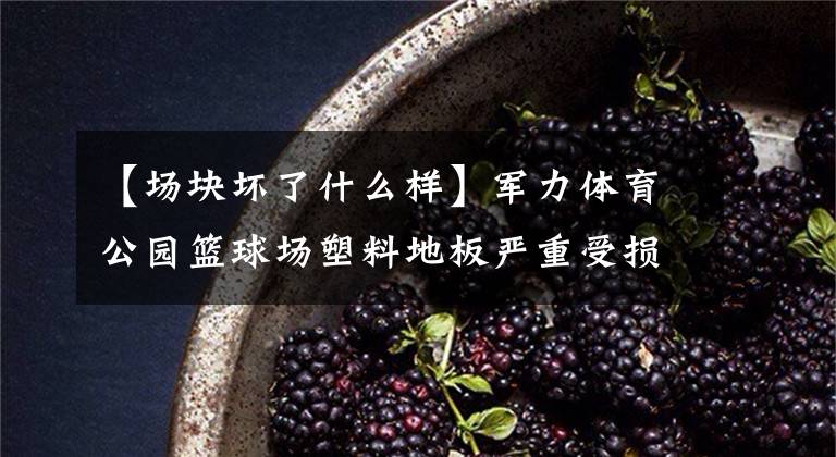 【场块坏了什么样】军力体育公园篮球场塑料地板严重受损，在这里打球容易崴脚。