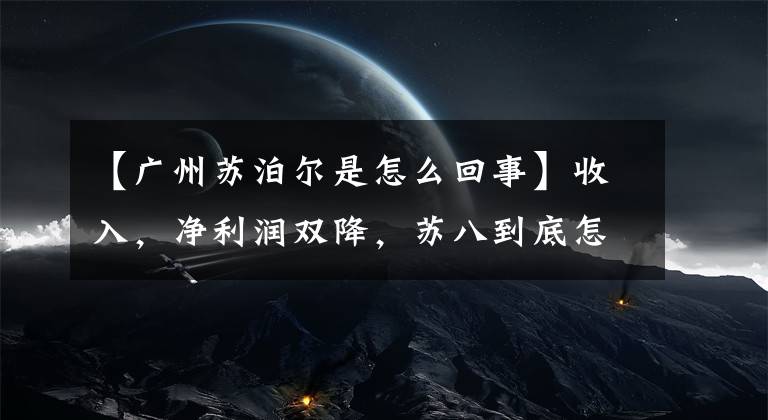 【广州苏泊尔是怎么回事】收入，净利润双降，苏八到底怎么了？