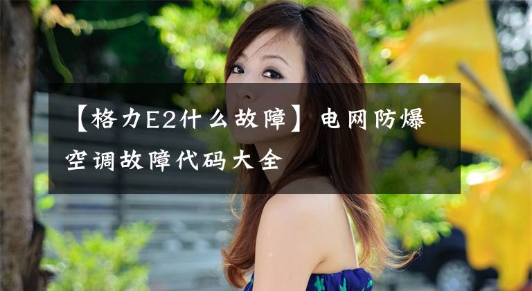 【格力E2什么故障】电网防爆空调故障代码大全