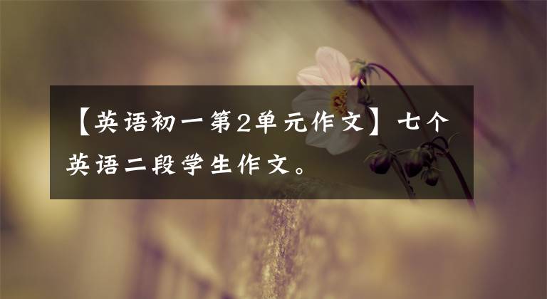 【英语初一第2单元作文】七个英语二段学生作文。
