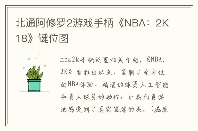 北通阿修罗2游戏手柄《NBA：2K18》键位图