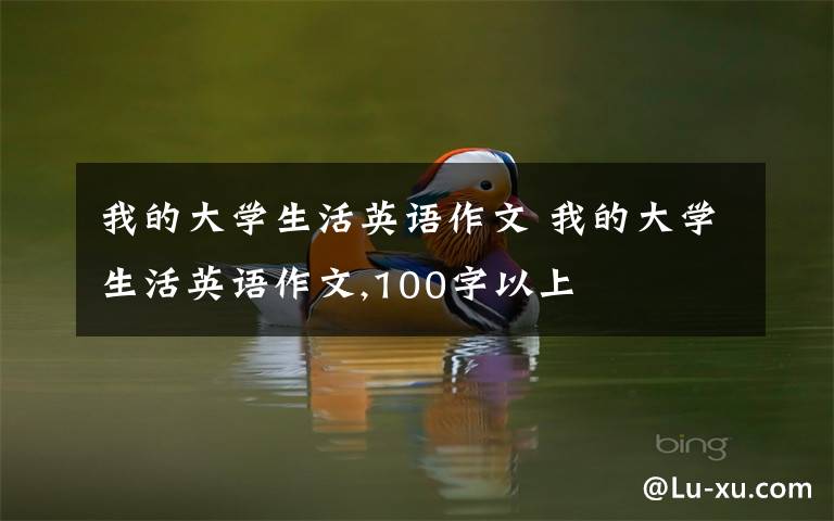 我的大学生活英语作文 我的大学生活英语作文,100字以上