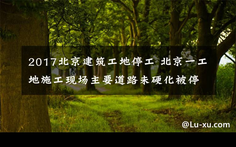2017北京建筑工地停工 北京一工地施工现场主要道路未硬化被停工