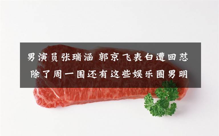 男演员张瑞涵 郭京飞表白遭回怼 除了周一围还有这些娱乐圈男明星被“求婚”