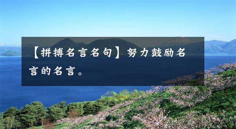 【拼搏名言名句】努力鼓励名言的名言。