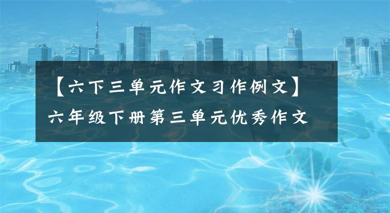 【六下三单元作文习作例文】六年级下册第三单元优秀作文鉴赏《让真情自然流露》，两篇范文。