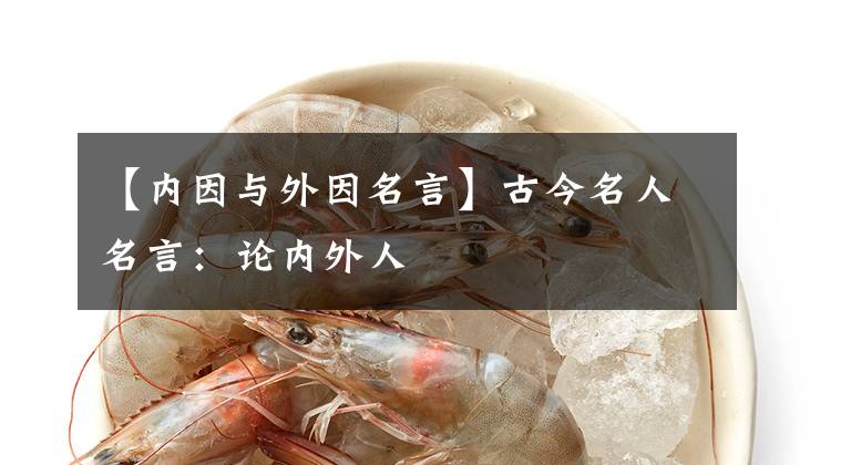 【内因与外因名言】古今名人名言：论内外人