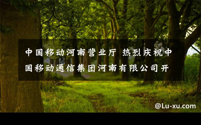 中国移动河南营业厅 热烈庆祝中国移动通信集团河南有限公司开封分公司成立20周年