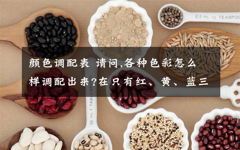 颜色调配表 请问,各种色彩怎么样调配出来?在只有红、黄、蓝三种染料时!