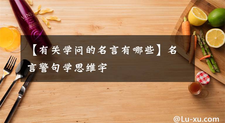 【有关学问的名言有哪些】名言警句学思维宇