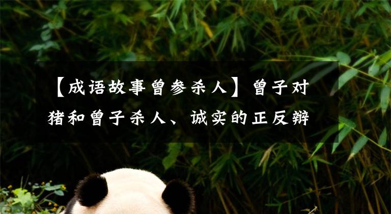 【成语故事曾参杀人】曾子对猪和曾子杀人、诚实的正反辩