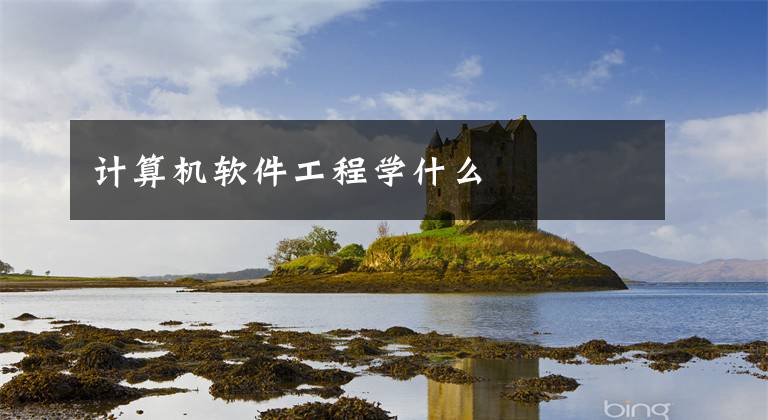 计算机软件工程学什么
