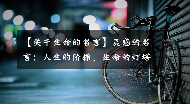 【关于生命的名言】灵感的名言：人生的阶梯，生命的灯塔，收藏，每天读一次