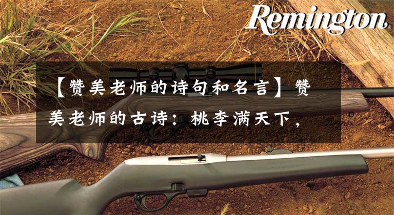 【赞美老师的诗句和名言】赞美老师的古诗：桃李满天下，为什么还要在党前种更多的花呢？